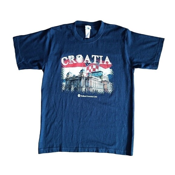 Holland America Line T-Shirt Men's Size Small Blue Graphic Cotton Crewneck - Picture 1 of 8